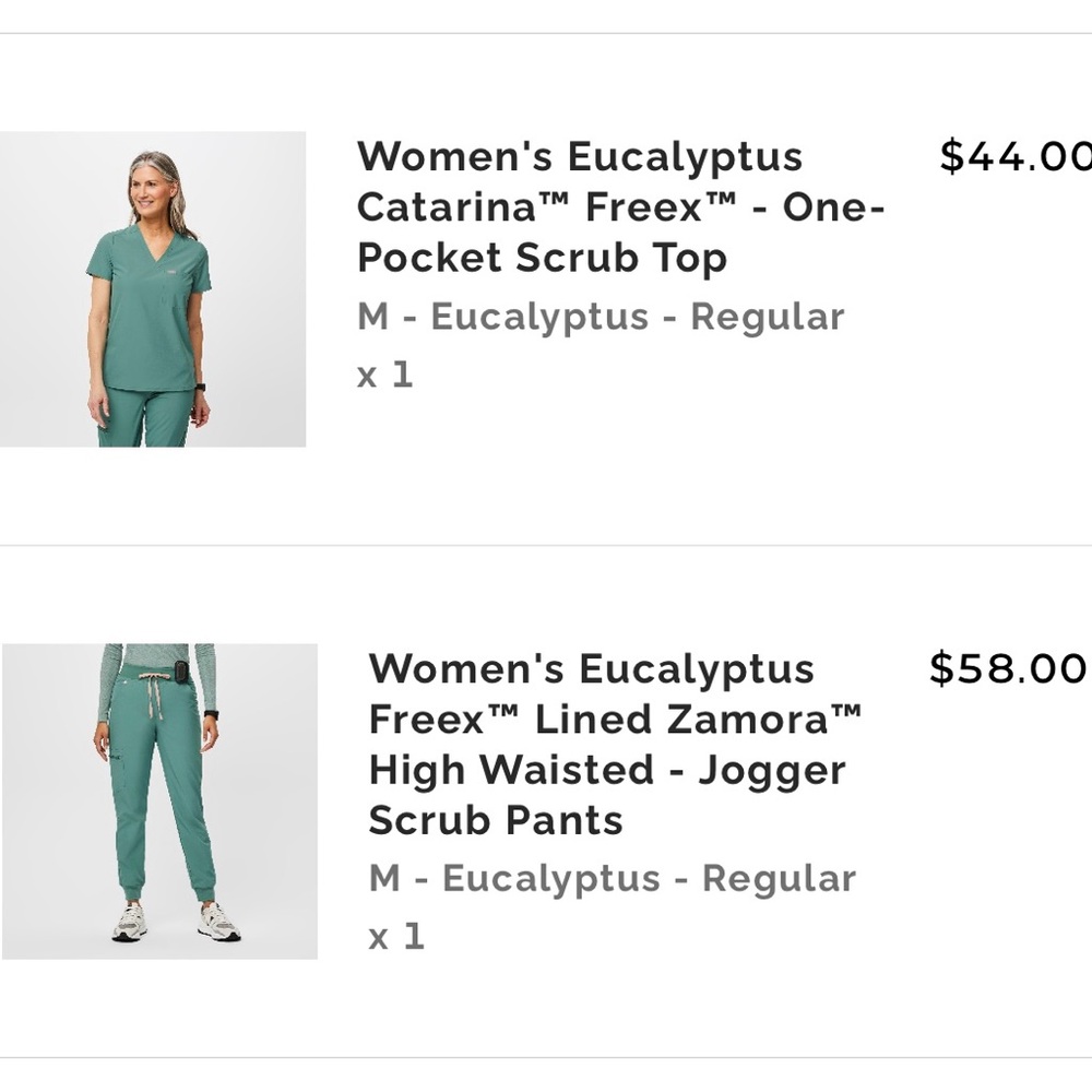 Women's Eucalyptus Scrub Set